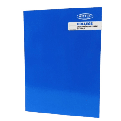 Cuaderno College 80 hojas Caligrafía Horizontal Artel1