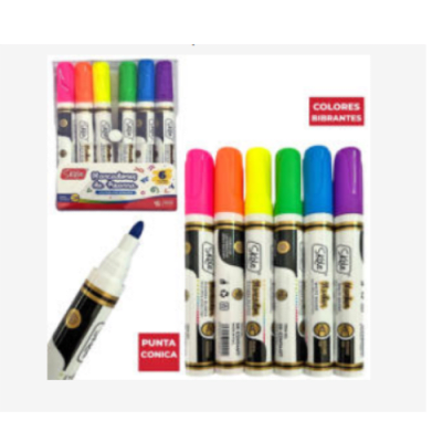 PLUMONES PARA PIZARRA (SET 6 PZAS) / SKOLE1