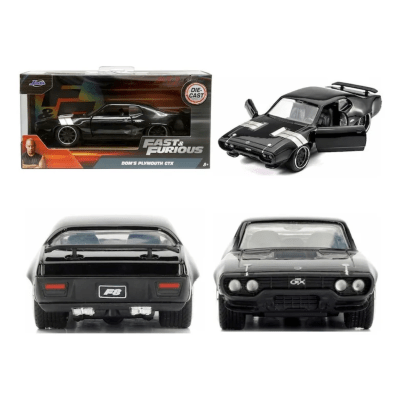 Dom's 1972 Plymouth Gtx Rapido Y Furioso Negro 1:32 / JADA1