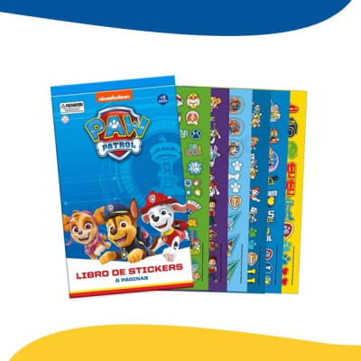 LIBRO DE STICKERS 6 PAG PAW PATROL NIÑO1