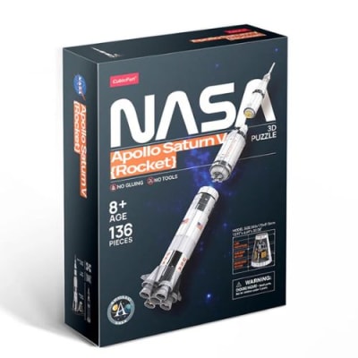 CubicFun Apollo Saturn V Rocket Rompecabezas 3D para adultos y niños1