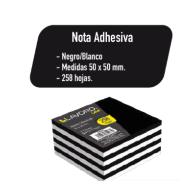 NOTA ADHESIVA 50X50 MM 258 HOJAS / LAVORO1