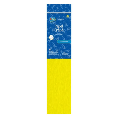 PAPEL CREPE 50 X 200 CMS AMARILLO FLUORESCENTE. ART & CRAF1