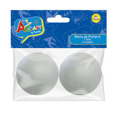 PELOTA PLUMAVIT 6CM.2UN.BOLSA C/ART&CRAF1