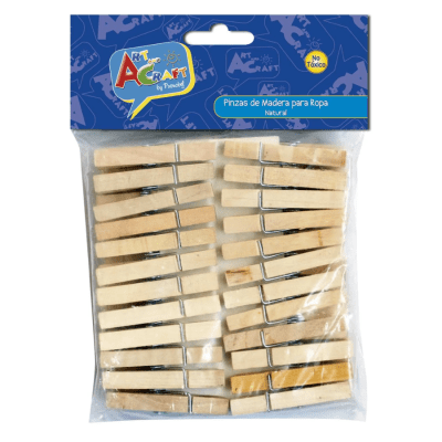 Pinzas Para Ropa Madera 48 Natural 1 x 4,9 cm | Art & Craft1