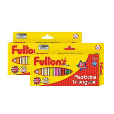 PLASTICINA TRIANGULAR 12 COLORES / FULTON1