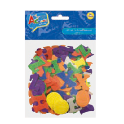 FIGURA LETRAS AUTOADHESIVAS GOMA EVA 56 PCS ART Y GRAF1