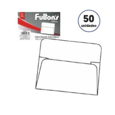 SOBRE DIANA 136X93MM BLANCO 50 UND / FULTONS1