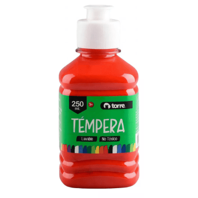 Témpera 250 mL ROJO TORRE1
