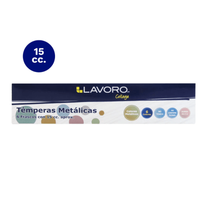 TEMPERA METICA 15ML 6 COLORES LABORO1