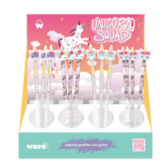 LÁPICES CON GOMA 2D UNICORN SQUAD