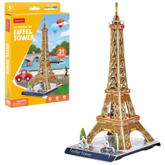 CubicFun, rompecabezas 3D, Torre Eiffel, 31 piezas