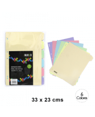 SEPARADORES OFICIO 33x23CM 6 DIVISIONES /NUOVO