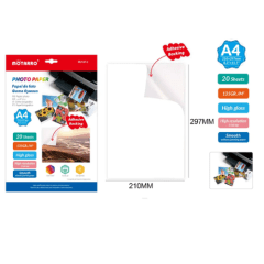 PAPEL FOTOGRAFICO A4 ADHESIVO 130 GR / 20 HOJAS