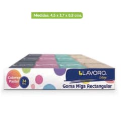 GOMA MIGA RECTANGULAR COLOR PASTEL