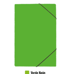 Carpeta Con Elástico Oficio Cartulina Verde Neón | Lavoro