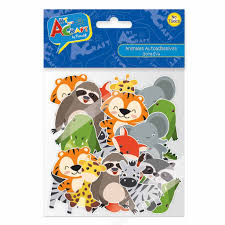 FIGURAS DE ANIMALES GOMA EVA 48 UNIDADES