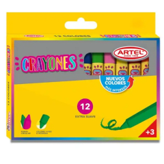 Crayones Artel 12 colores / ARTEL