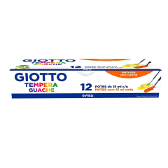 TEMPERA 12 COLORES GIOTTO 15 ML