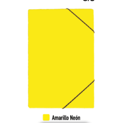 Carpeta Con Elástico Oficio Cartulina Amarillo Neón | Lavoro