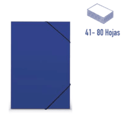 CARPETA C/ELASTICO ESTANDAR OFICIO 41 A 80  HOJAS