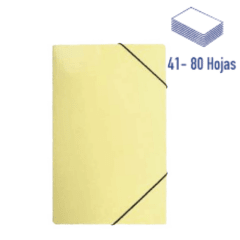 Carpetas Portadocumentos Elástico Polipropileno COLOR AMAROLLO PASTEL