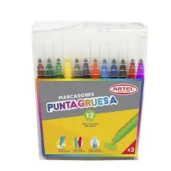 Estuche 12 marcadores punta gruesa / ARTEL