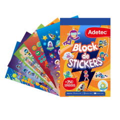 BLOCK DE STICKERS ADETEC NIÑO