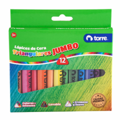 LAPIZ CERA 12 COLOR TRIANG IMAGIA TORRE