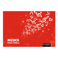 Cuad. Música Pauta Entera 10 Hjs. Des | Lavoro