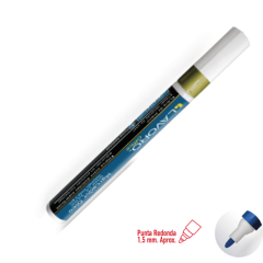 MARCADOR ÓLEO PERMANENTE PLATEADO LAVORO