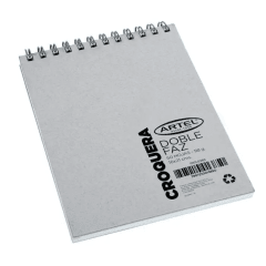 Croquera Doble Faz Espiral 21X32cm. 50 Hojas Artel