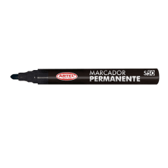 Marcador Permanente S 50  punta redonda Negro /Artel