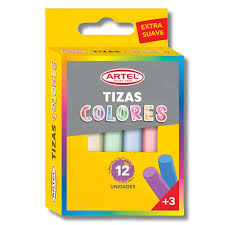 Tiza Colores 12 unidades/ ARTEL