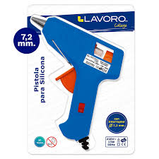 Pistola para silicona 7 mm.  con interruptor 13 watts  Lavoro