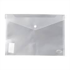 Sobre Plástico con Broche A4 Transparente / ADIX