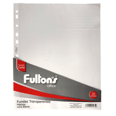 FUNDAS TRANSPARENTES CARTA 10 UNIDADES