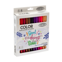 Estuche Marcadores Doble Punta 24 colores ARTEL