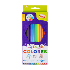 Lapiz largo Hexagonal 12 colores  /ADIX