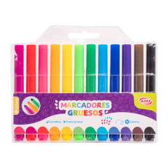 Marcador Grueso 12 colores / ADIX