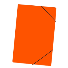Carpeta Con Elástico Oficio Cartulina Naranja Neón | Lavoro