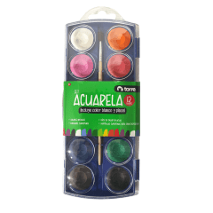 ACUARELA 12 COLORES TORRE