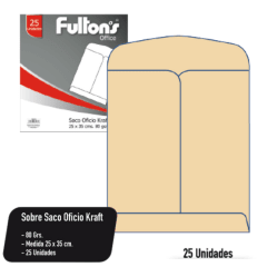 SACO OFICIO KRAFT 25X35 CM