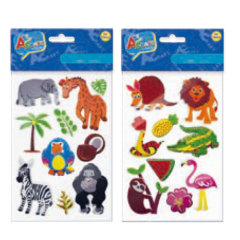 FIGURA SELVA GOM EVA AUTOADHESIVA 7 PZS 2 SURT