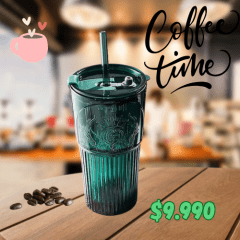 TAZON VIDRIO VERDE TIPO STARBUKS