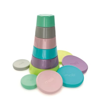 PACK DE 6 CONTENEDORES CON TAPA DE SILICONA MELII1