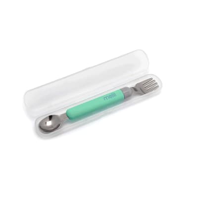 SET CUCHARA Y TENEDOR VERDE GRIS1