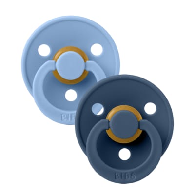 CHUPETE BIBS COLOUR ROUD LATEX X2 BLUE/STEEL BLUE1