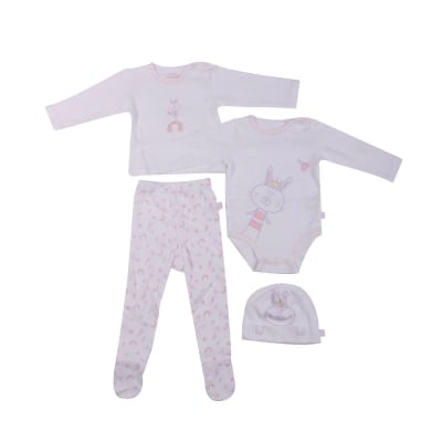 SET 4 PCS BEBE NIÑA ESTAMPADO SUR PRW128 (PRW)1