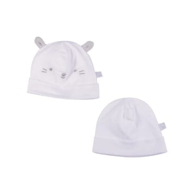 GORRO BEBÉ PACK 2 PCS BCO PRW104 (PAY)1